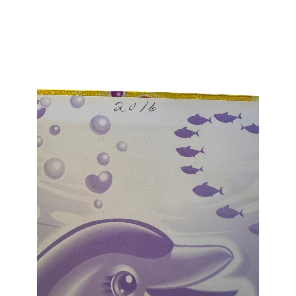 Y2K Lisa Frank Dancing Dolphin 3 Ring Binder Office School Supplies Preppy